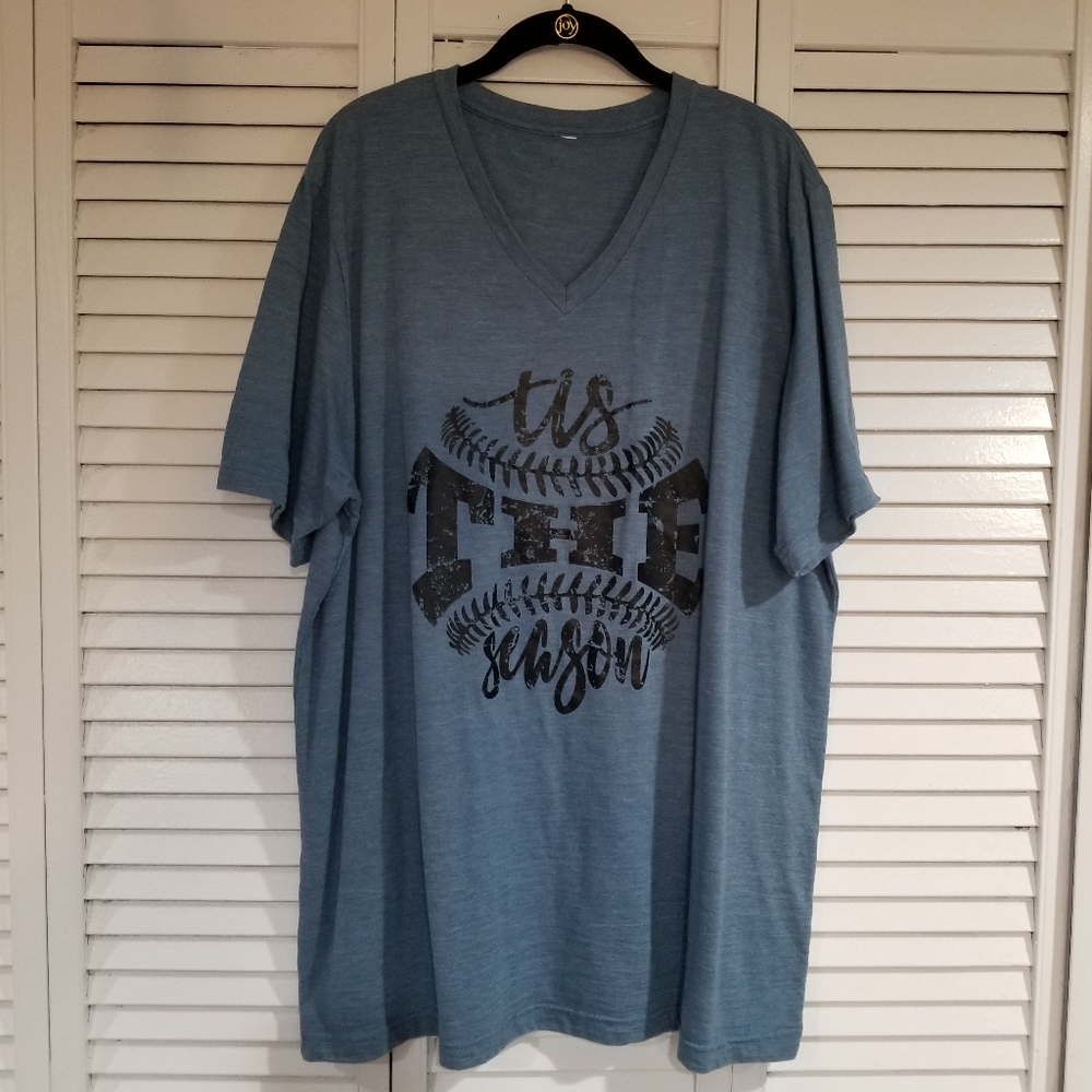 Baseball Themed Vneck tshirt - Picture 6 of 7